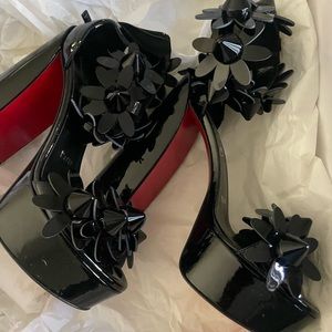 Christian Louboutin Daisy Spikes Alta 130 Leather Platform Sandals 36.5